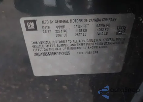 2017 Cadillac Xts Luxury from USA, damaged, VIN 2G61M5S35H9183025